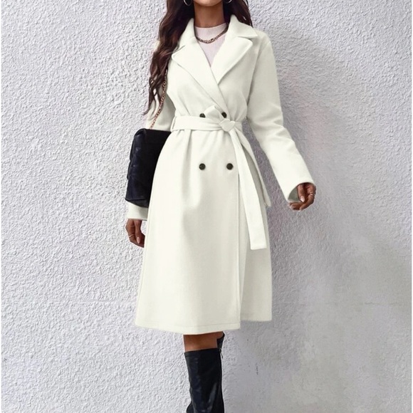 Classic Elegant Double Breasted Button LIGHTWEIGHT Jacket Coat - Picture 6 of 9